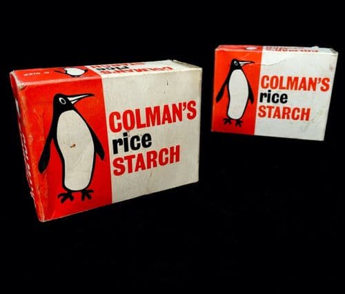 Antique Advertising Interest - Two Unopened Packets of Colman's Rice Starch