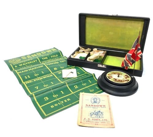 Antique Cased Sandown Roulette Style Horse Racing Game by F.H. Ayres, London