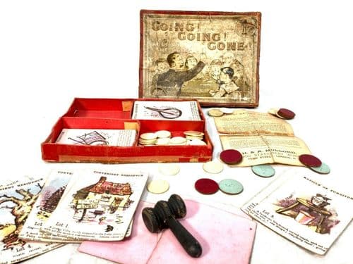 Antique Early 20th Century Auctioneer Card Game by H & A Mullord Brothers London