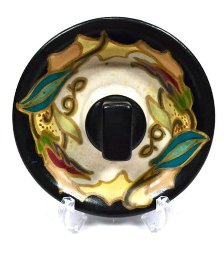 Antique Gouda Pottery Matchbox Holder & Ashtray / Bowl / Art Deco / Dutch