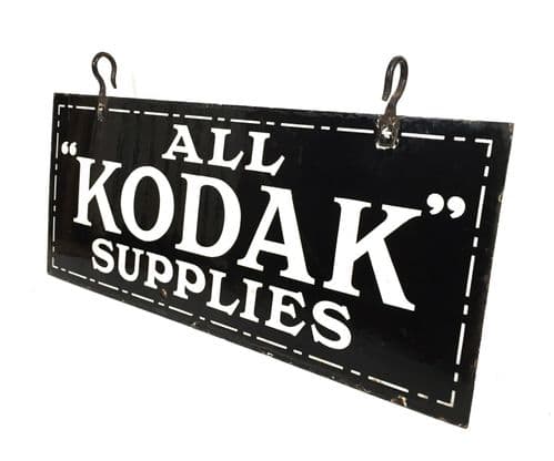 Antique Large Enamel Kodak Advertising Shop Sign by Cooper Bond of London c.1925