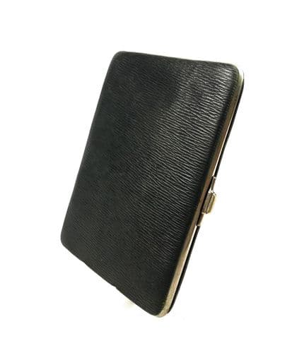 Antique Leather Gentleman's Wallet / Purse / Card Case / Edwardian / Green