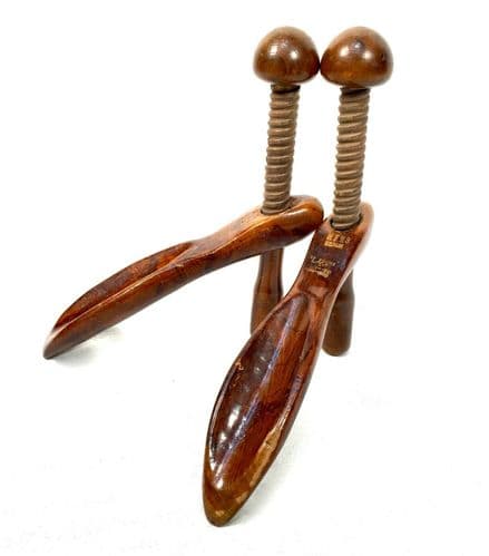Antique Pair of Wooden Shoe Boot Trees Mens Medium Sized / Edwardian Stretchers