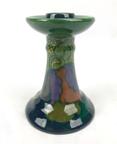 Gouda Pottery Candle Stick Holder / Vase / Art Deco / High Glaze / Green Blue