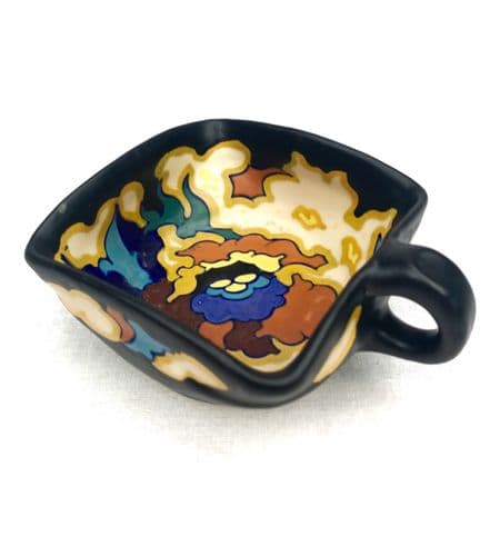 Gouda Pottery Jug / Vase / Bowl / Art Deco Style / Regina / Blue / Brown Yellow