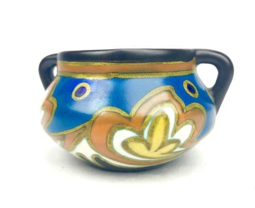 Gouda Pottery / Vase / Bowl / Jug / Art Deco / Blue / Yellow / Brown / Antique