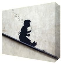 Banksy Bubble Girl Canvas Art - Choose your size - Ready to Hang - Free P&P
