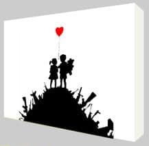 Banksy Kids on Guns Canvas Art - NEW - Choose your size - Ready to Hang
