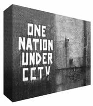 Banksy One Nation CCTV Canvas Art - Choose your size - Ready to Hang - Free P&P