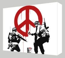 Banksy Peace Canvas Art - Choose your size - Ready to Hang - Free P&P
