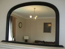 BLACK Arch Mirror LARGE Arched Top Over Mantle Mirror 47"x31" 120cm x 79cm
