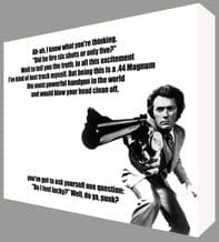 Dirty Harry Quote - Clint Eastwood - Canvas Art - Ready to Hang - Range of Sizes