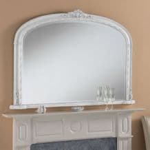 French White Large arch top over mantle Ornate Mirror WINDSOR - Choose Colour