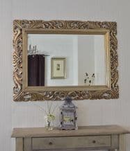 John Lewis Ornate Leaf Wall Mirror 122cm x 91cm Champagne - NEW - RRP £495.00