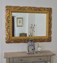 John Lewis White Ornate Carved Mirror 122cm x 91cm  - NEW - RRP £495.00