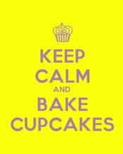 Keep Calm & Bake Cupcakes - Choose your size - Stretched Canvas or Print - NEW