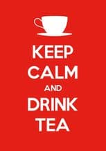 Keep Calm & Drink Tea - Choose your size - Stretched Canvas or Print - NEW