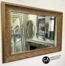 LARGE Antique Gold Ornate Beveled Wall Mirror VERONA - Choice of Sizes