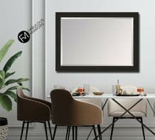 LARGE Black Brushed Modern Contemporary Chunky Wall Mirror Elegant LG BOX