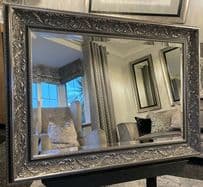 LARGE Gunmetal Ornate Wall Mirror Framed Mirror Ornate Elegant Decorative VERONA