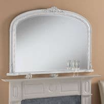 Large Mirror French White Arch Top Overmantle Ornate WINDSOR - Choose Colour