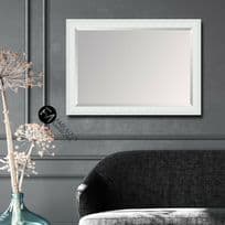 LARGE White Matt French Framed Decorative Rococo Ornate Wall Mirror OPERA ORNATE