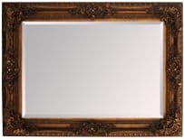 LG Antique Silver Wall Mirror Ornate Baroque Decorative 120cm x 90cm - CLARENCE