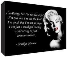Marilyn Monroe Quote - Ready to Hang - Canvas Art - Choose your size - *NEW*