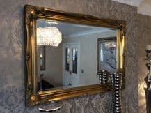 NEW Antique Gold Shabby Chic Framed Ornate Overmantle Mirror - CHOOSE YOUR SIZE