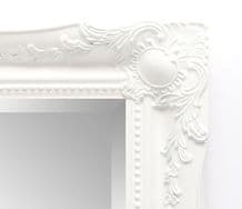NEW French White Shabby Chic Framed Ornate Overmantle Mirror - CHOOSE YOUR SIZE