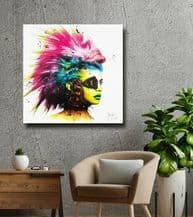 Patrice Murciano Canvas - Cyber Punk 2 - Choice of Size - Colourful Face