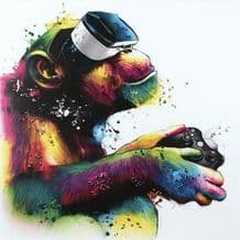 Patrice Murciano Gamer Monkey Canvas - Ready to Hang - Choice of Size