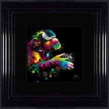 Patrice Murciano GAMING MONKEY 1 Framed Print 55cm x 55cm Choice of frame Colour