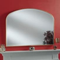 Simple Elegant Bevelled Arch Contemporary Gold Trim Mirror CAMDEN Choose Colour