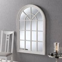 White Large arch top Window Mirror 80cm x 119cm - ARCO - Choose Frame Colour