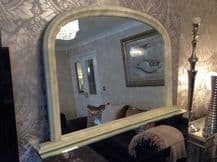 X Large CREAM Arched Top Mirror 120cm x 79cm Stunning Arch Mirror
