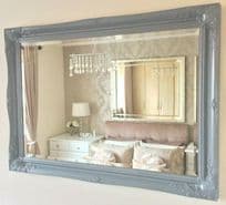 X LARGE Grey Mirror Ornate Decorative Wall Mirror - Premium Quality - Save ££s