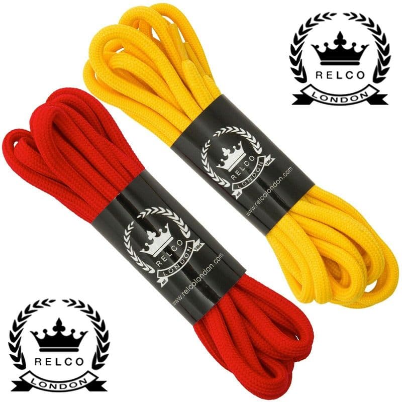 Relco Men's Red & Yellow Laces Skinhead Mod Scooter Dr Martens Boots 140cm 210cm