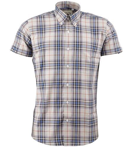 Relco Mens Cotton Check Short Sleeve Button Down Shirt '23 Range