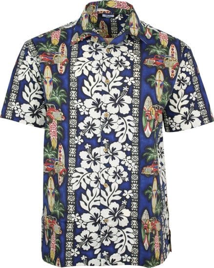 Relco Mens Hawaiian Short Sleeved Shirt 50's Aloha Retro Indie Surf Palm Beach 