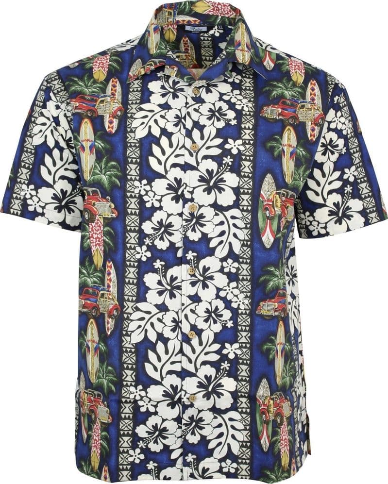 Relco Mens Hawaiian Short Sleeved Shirt 50's Aloha Retro Indie Surf Palm Beach