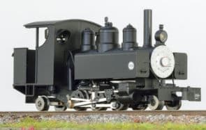 1073 Baldwin 2-6-2 Trench Train Locomotive, black, open cab ##out of stock##