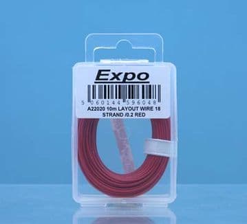 22020 10 METRE ROLL OF RED 18/0.1mm CABLE