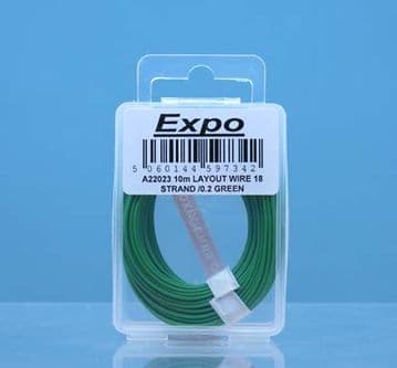 22023 10 METRE ROLL OF GREEN 18/0.1mm CABLE