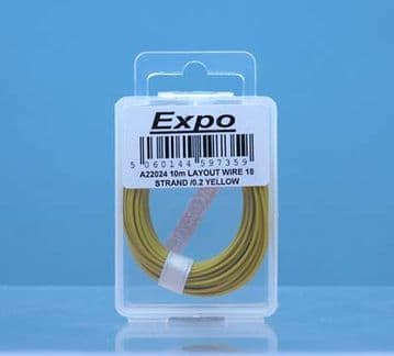 22024 10 METRE ROLL OF YELLOW 18/0.1mm CABLE