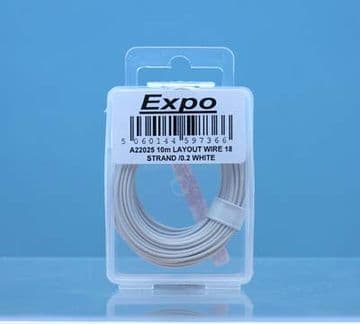 22025 10 METRE ROLL OF WHITE 18/0.1mm CABLE