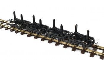 3002 Timber Bolster Wagons x4 Without Brake
