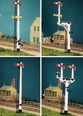 Ratio 477 4 Signals inc. Jcn/Brackets HO/OO gauge LNWR Square Post 