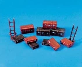 5062 Trunks (4), Suitcases (6) & Trolley 'Sack Truck' (2)