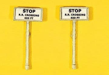 839 Stop Railroad Crossing 400 Feet Signs